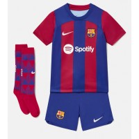 Echipament fotbal Barcelona Ilkay Gundogan #22 Tricou Acasa 2023-24 pentru copii maneca scurta (+ Pantaloni scurti)